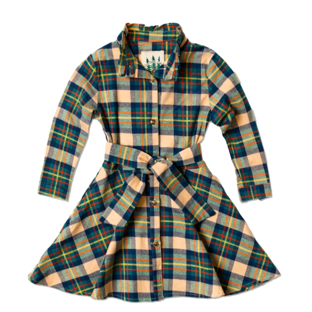 Kiel James Patrick Cozy Cabin Flannel kids dress